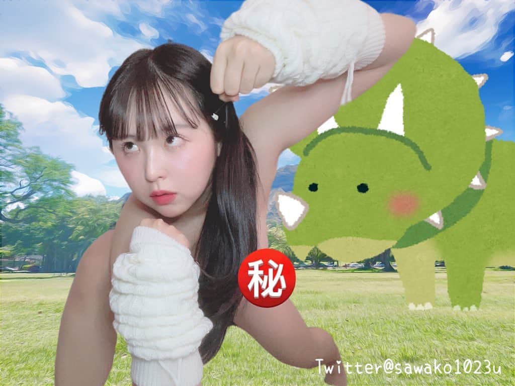 上田ミルキィのインスタグラム：「ﾄﾘｯｹﾗｯﾄﾌﾟｽ拳‼️‼️‼️‼️🦖👊」
