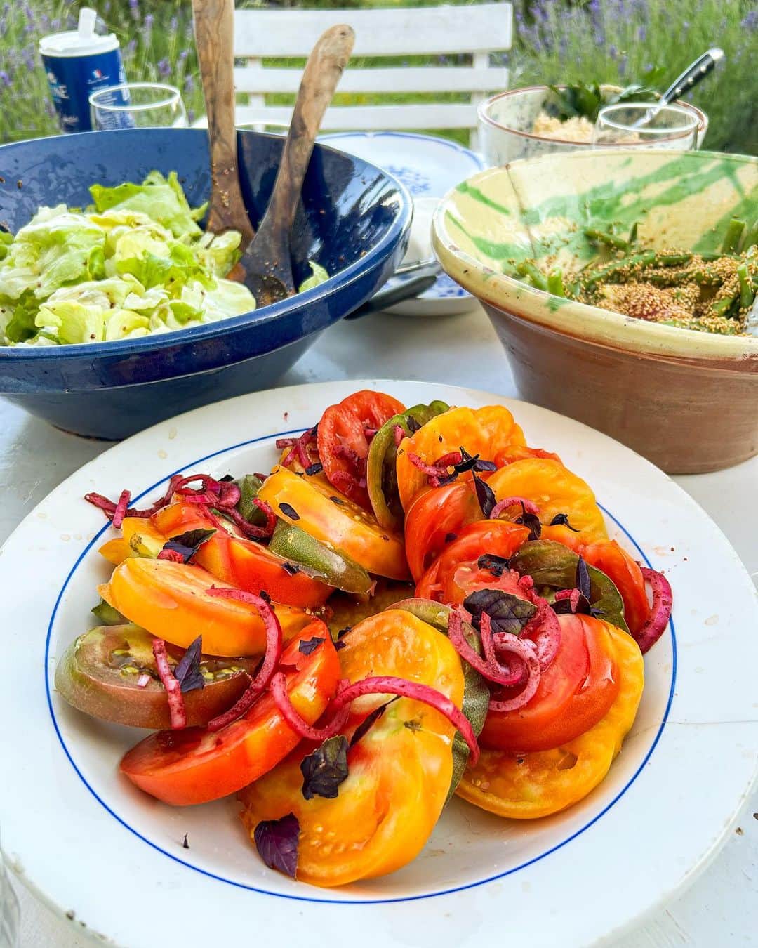 STIL IN BERLINさんのインスタグラム写真 - (STIL IN BERLINInstagram)「Oh the glory - and just a fraction of what we prepared and ate in Provence. Send me a message if you want a particular recipe 🍽️  1, tomatoes with tahini and capers 2, buttery grilled aubergines 3, grilled green beans and lemons 4, tomatoes with sumac onions 5, spiced aubergines with ricotta  6, melon, potato, herb, and roasted feta 7, melon, tomato, and mozzarella with chilies 🌶️ 8, orzo, herb and preserved lemon bake」7月23日 23時09分 - stilinberlin