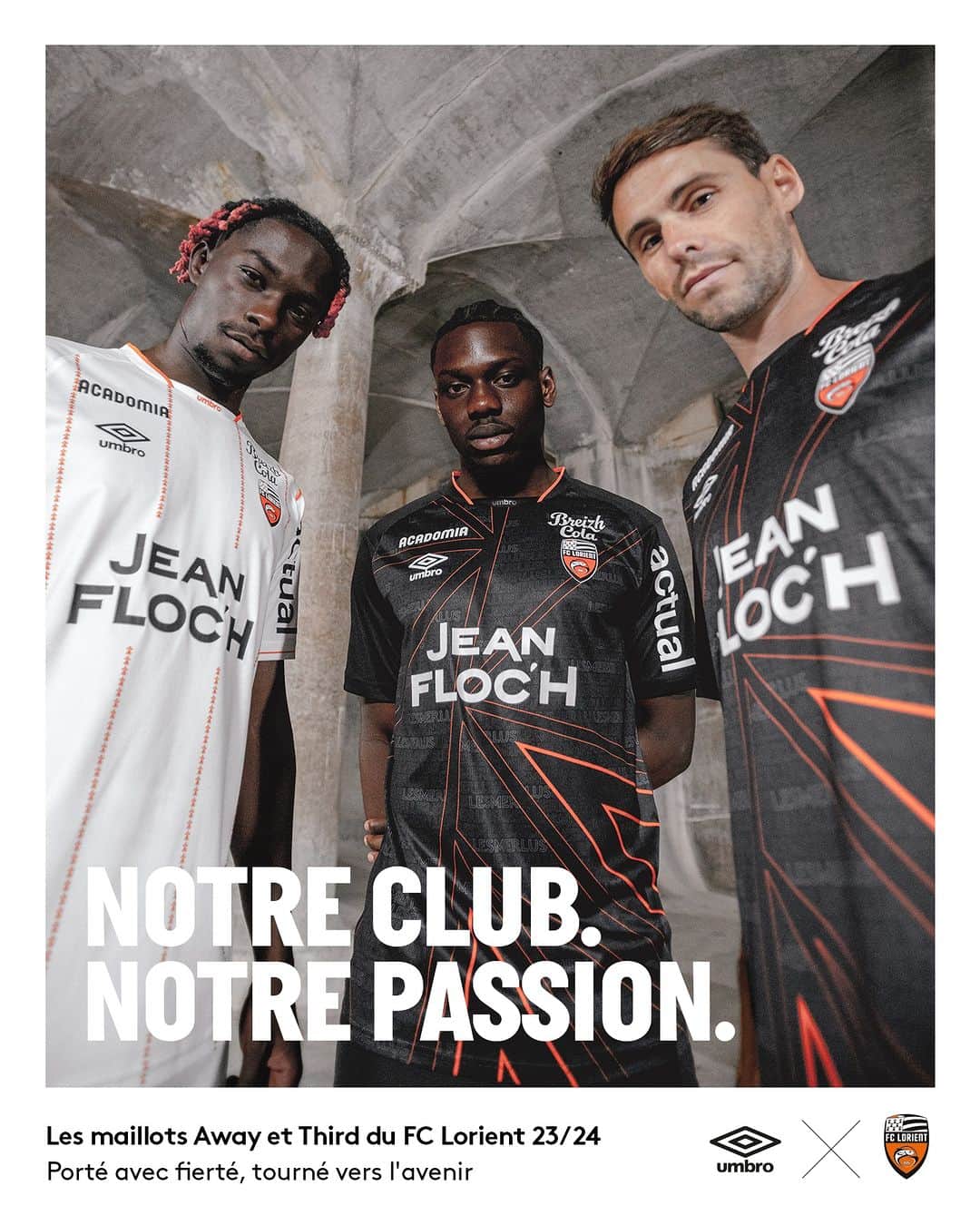 UMBROのインスタグラム：「Our Club. Our Passion.  @fclorient 23/24 Away & Third jerseys. Worn with pride.  #umbro #fclorient #thisisourgame」