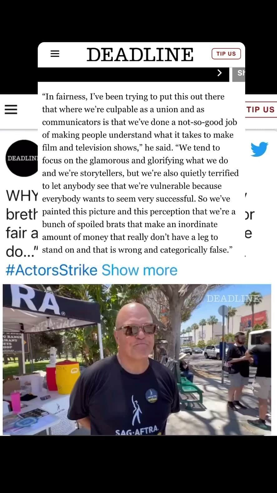 ナタリア・コルドバ・バックリーのインスタグラム：「This is why I admire @michaelchiklis since the day I first watched THE SHIELD. Before a was ever a SAG-AFTRA member.  Chiklis says it like it is.  The entertainment industry and many powerful players in it have been hard at work producing for the public a divisive idea of what it’s really like to be an actor, film/tv maker.  Most actors/film/tv creators aren’t in this profession to sell us the money machine (sell us insignificant products like perfume, skin care, their homes, clothes, cars and beyond) they aren’t here to glorify privilege, or to constantly showcase the fake glamour that it supposedly takes one to be an actor.  They are here for the art.  They are here to story tell.  To entertain.  To connect us all. This bizarre idea that all actors/artists are rich, powerful celebrities has infected the world and this fight is the reflection of the opposite. We are standing up for our craft, BUT, most importantly, we are here for each other. And by each other we mean…all artists in the entertainment industry. As I’ve stated many times in posts before, we are nothing without our writers, crews, teamsters, stunts and beyond.  This industry was built and can only sustain itself through team work.   I stand with my brethren of artists. It’s everything I ever wanted to be…now I’m here…I will always try to understand the interconnection between us all and what it takes others for me to do what I love… I don’t know you all…but I’m so grateful for you all.」