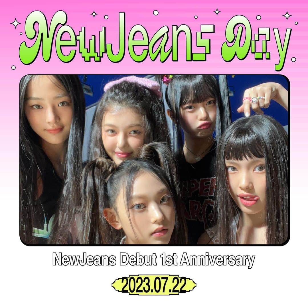 NewJeansさんのインスタグラム写真 - (NewJeansInstagram)「NewJeans Day🎂  Happy 1st Anniversary, NewJeans and Bunnies! 🎉🎶  #NewJeansDay #NewJeans_Debut_1st_Anniversary」7月22日 0時00分 - newjeans_official