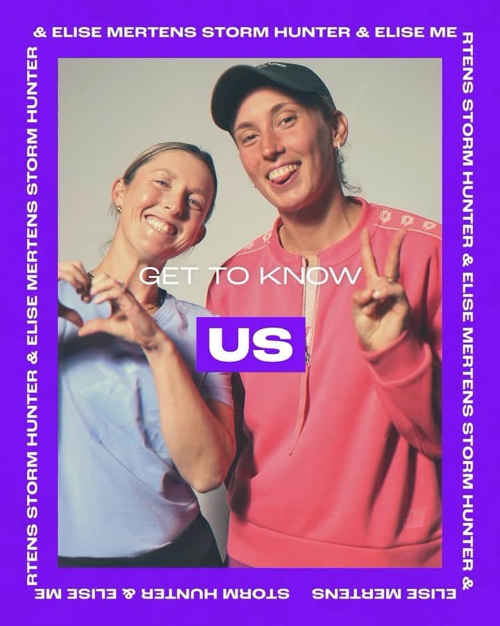 WTA（女子テニス協会）のインスタグラム：「✌️ only good vibes and good energy here ✌️  Get to Know: @stormcsanders & @mertenselise」