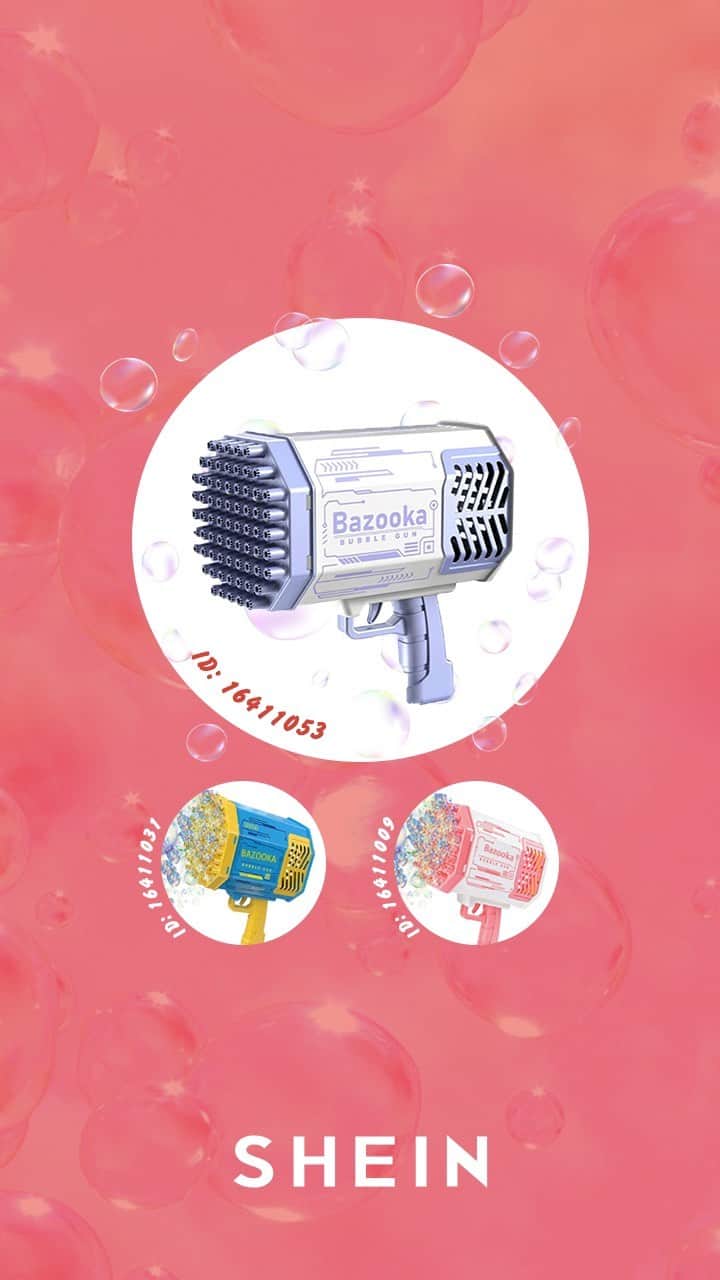 SHEINのインスタグラム：「Don’t burst your bubble, multiply ‘em to the max! 🫧 Let the summer fun flow with super-powered party machines that will blow away your expecations 🥳✨   🔎16411053 16411009 16411031  #SHEIN #SHEINforAll #SHEINstyle #fashion #chic #saveinstyle」
