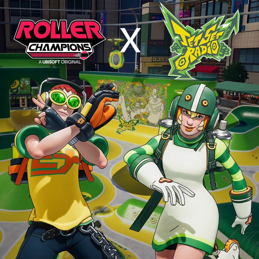 SEGAさんのインスタグラム写真 - (SEGAInstagram)「UNDERSTAND! 🔊  Beat and Gum from the iconic JET SET RADIO™ are tagging into @rollerchampions today!  Time to take over the freshly marked skatepark and more! Get ready for some one-of-a-kind action, champions. We’ll be waiting for you in the rink!  GGs」6月28日 3時22分 - sega
