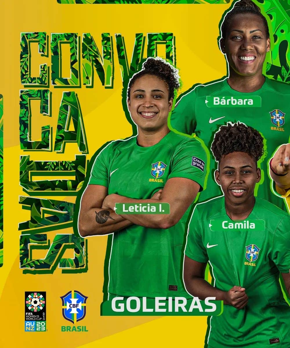 のインスタグラム：「Agora é pra valer! 🇧🇷  Saiu a lista das 2️⃣3️⃣ jogadoras que vão representar a #SeleçãoFeminina na @fifawomensworldcup!  Vamos juntas pela primeira estrela! ⭐️  🎨: @jnrsouz.a/CBF」
