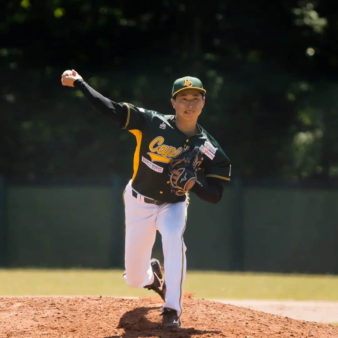 のインスタグラム：「Winning pitcher Toru Murata  8.0 IP 6 H 1 R 1 ER 1BB 4 K 0.60 ERA  Bonn Capitals vs Berlin Flamingos  5:1  #baseball #baseballbundesliga #Bonn #bonnrheinaue #bonncapitals #berlinflamingos #baseballstadionrheinaue」