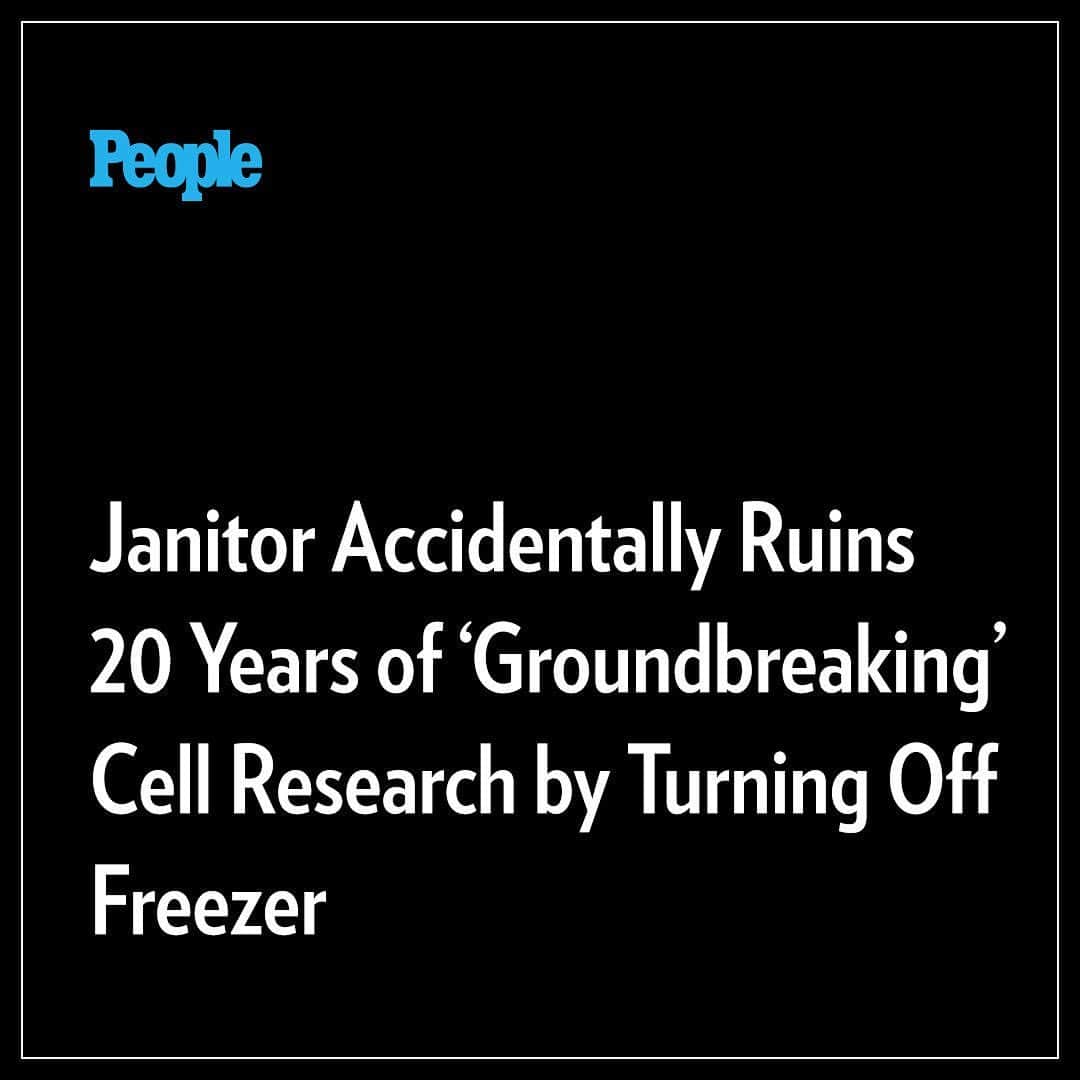 People Magazineさんのインスタグラム写真 - (People MagazineInstagram)「A New York research university is seeking $1 million in damages from a cleaning company after a janitor allegedly turned off a freezer and “destroyed” more than 20 years of cell research.  On Sept. 17, 2020, a janitor at Rensselaer Polytechnic Institute turned off a freezer containing "groundbreaking" cell research after hearing “annoying alarms," causing “catastrophic damage," according to a June 16 complaint filed by the university with the Rensselaer County Supreme Court. Get all the details at the link in our bio.」6月28日 4時47分 - people