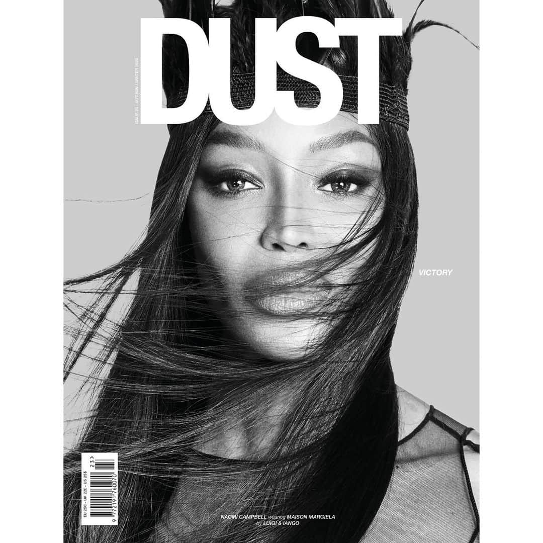 ルイージ&イアンゴのインスタグラム：「The Victorious Naomi ♥️ @naomi  for DUST MAGAZINE issue 23 -FW23 VICTORY @dustmagazine in a special @maisonmargiela @jgalliano @luigiandiango @luigimurenu @michael_philouze @lorenzo_barcel @anglomamakeup @2bmanagement #dustmagazine」