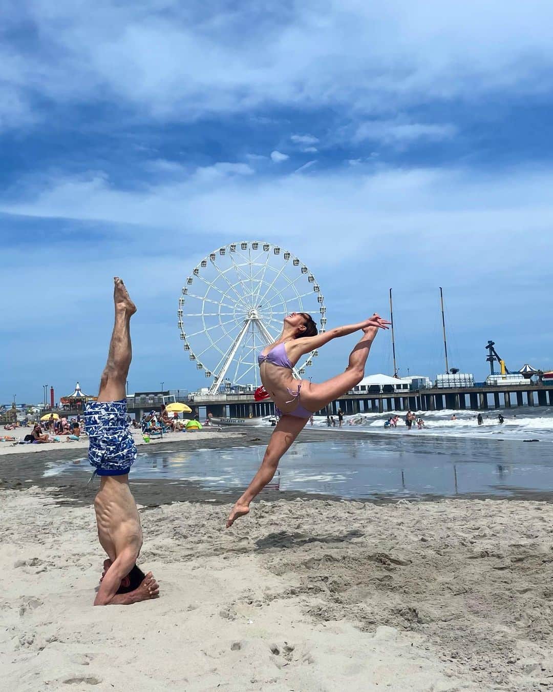 Lily Saito (齊藤莉理)のインスタグラム：「Saito Family is back in Atlantic City!! 🙏🏻 Blessed to have the sun come out for us today, as it was supposed to rain all day!! ☀️」