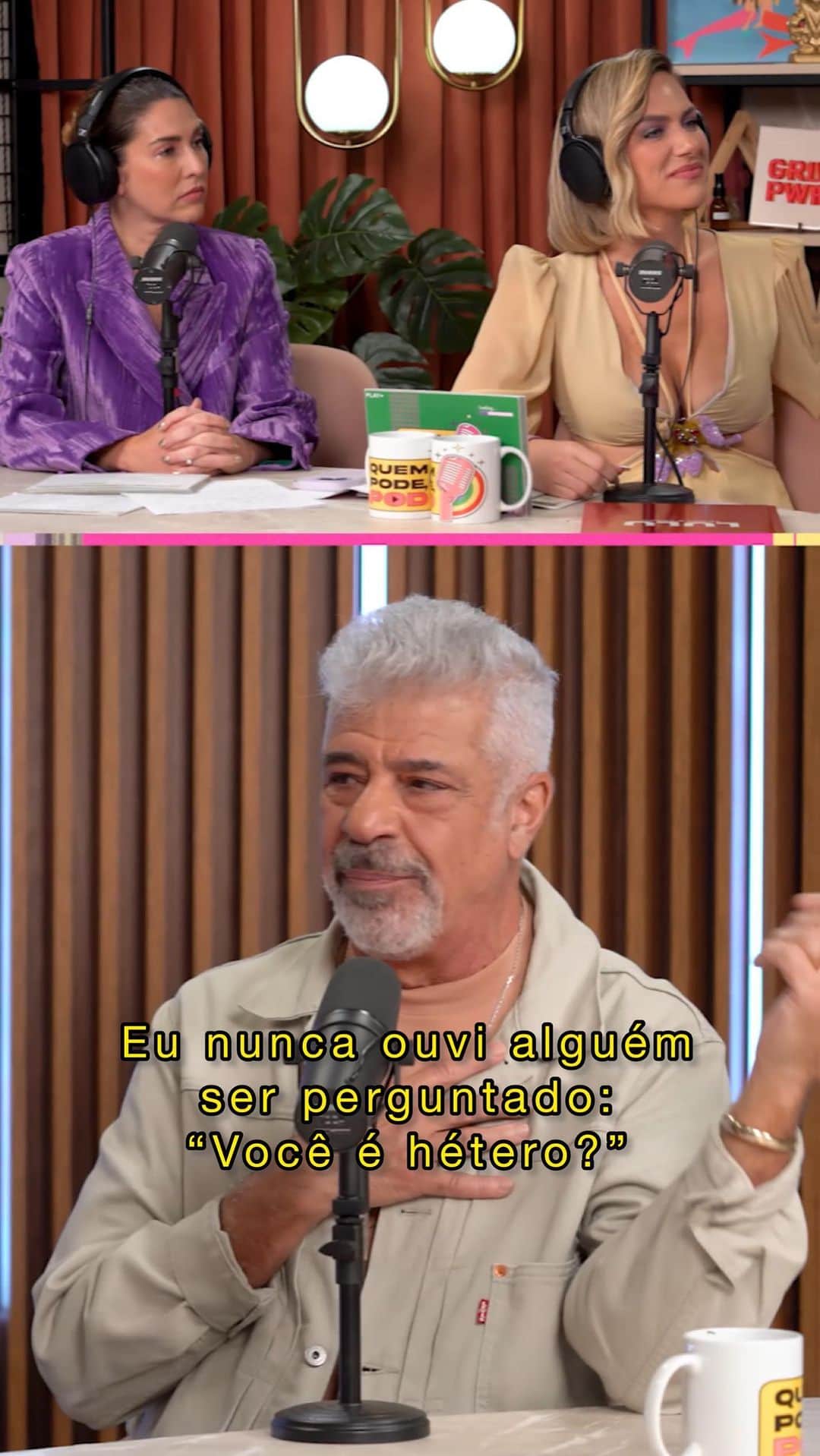 Giovanna Ewbankのインスタグラム：「POR ISSO EU QUERO MAIS #QUEMPODEPOD, NÃO DÁ PRA SER DEPOIS, @lulusantosoficial !!! O convidado de hoje é um luxo. Um dos maiores criadores de hits do país com uma obra conhecida, reconhecida e que atravessa décadas se mantendo atual... Agora falando também sobre sua vida, inspirações, histórias. O programa tá demaaaaaais. Foi lindo, foi inspirador, nostálgico e emocionante!!! 💘  Hoje e toda terça-feira, às 19h, tem episódio novo no canal @Gioh_Oficial! ENTÃO JÁ SE INSCREVE E ATIVA O SININHO pra não perder NADA!!! 🎦 (Link na bio) 💘  #canalgioh #quempodepod #videocast #gioh #giohnoyoutube #fepa #lulusantos #quempodepodcomlulusantos」
