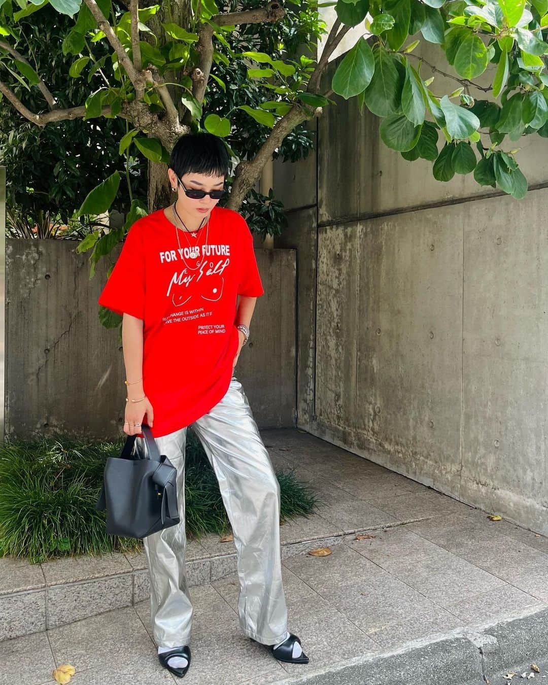 畠山千明さんのインスタグラム写真 - (畠山千明Instagram)「毎日のゆる〜い洋服達✊🏻✊🏻 コーディネート載せてほすゥ〜とよく言われるのですが、毎日主婦生活なので人が帰ってくる時間にはもう日が落ちてるとです。 なので人といる時は忘れないかぎり撮ってもらうんだけど、撮ったこと忘れて時差がでてしまう今日この頃。」6月28日 18時17分 - hatakeyama_chiaki