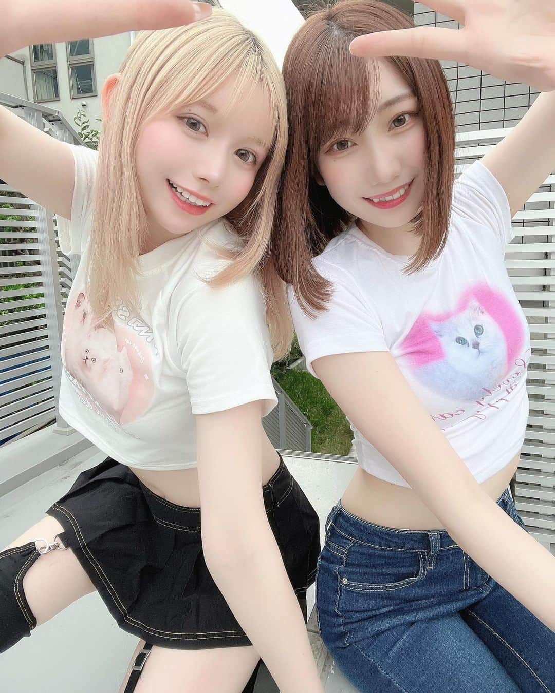若林萌々のインスタグラム：「二卵性双子🌟ラブベリ(風)」