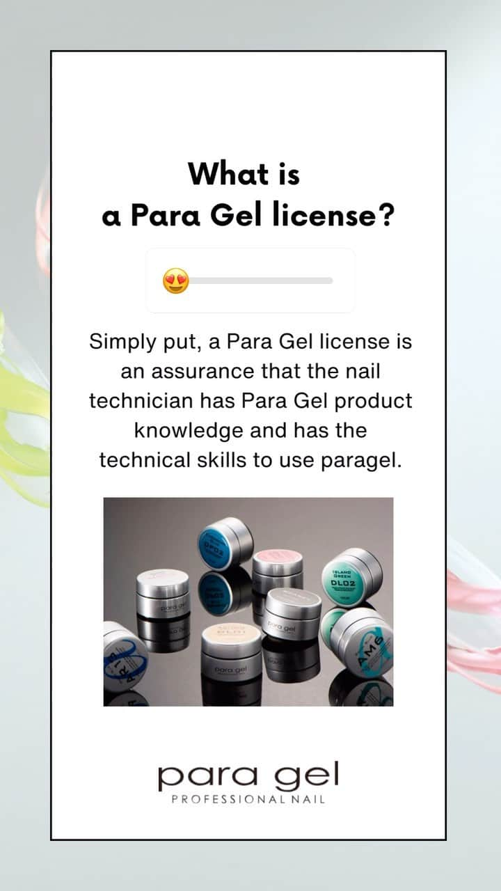 paragel のインスタグラム：「［What is a Para Gel license?］  "Simply put, a Para Gel license is an assurance that the nail technician has Para Gel product knowledge and has the technical skills to use paragel."  ———————————— @paragel.usa Para Gel is a no buffing, no damage, professional gel nail system from Japan. paragel color ▷ @paragelcolor  #paragel #paragelcolorranking #paragelnail #paragelnyc #nailpro #bestsellers #gelnails #japanesegelnails #nailtrends #パラジェル #japanesegels #nobuffinggels #nailpromoter #nailartdesigner #nailslover #nailartfans #nailartcrazy #nailartfanatics #nailartistguide #nailsdesigns #nailartideas2023」