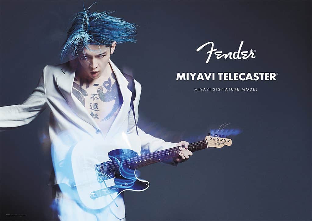 のインスタグラム：「昨日は新たにオープンする#fender ショップのオープニングイベントへ。過去に撮った写真はもちろんの事ディスプレー用に撮り下ろした写真もあるので是非足を運んでみてください！写真は#miyavi 合成無しの一発撮りです！ #music #photography #hirohisanakano」