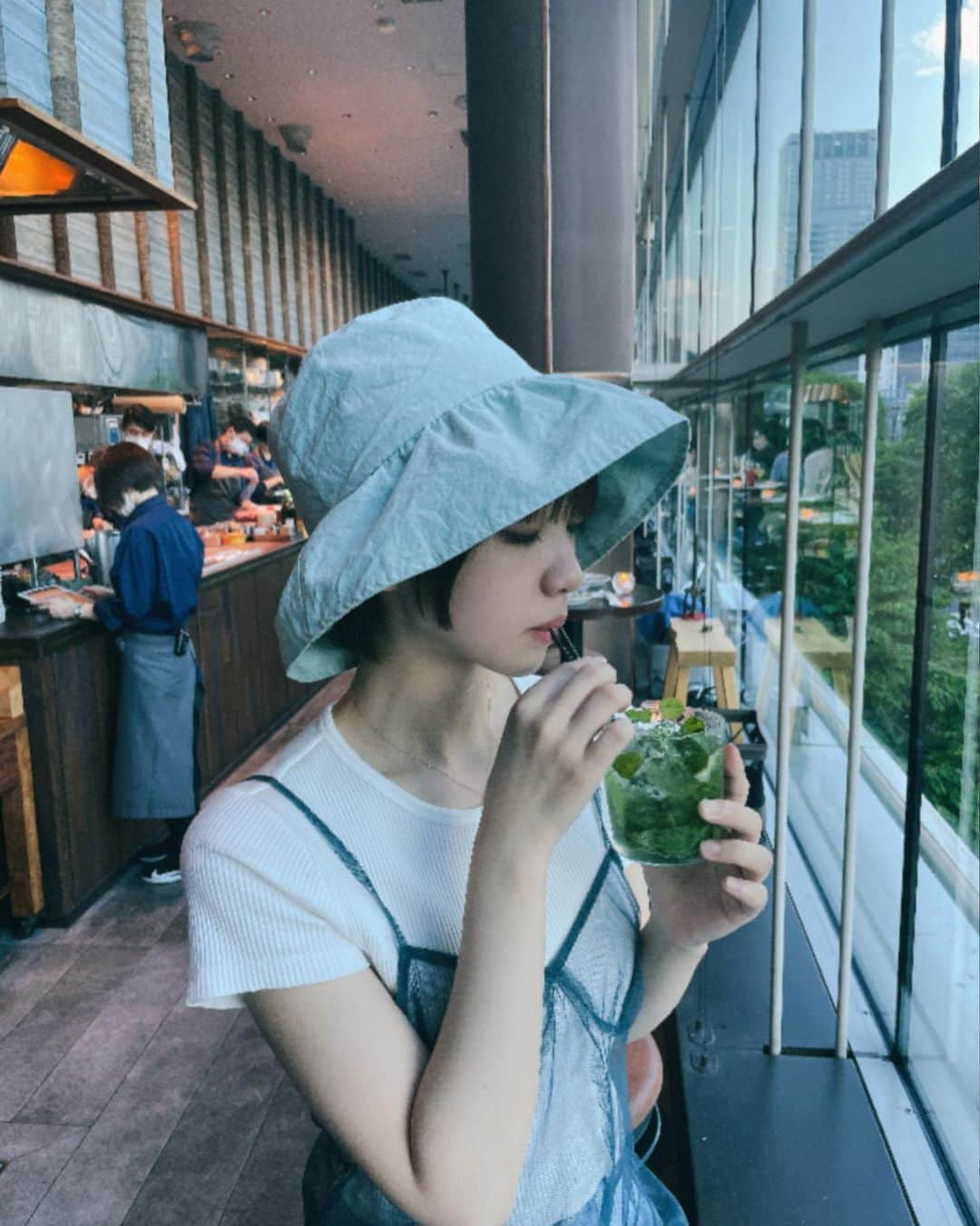 須田スミレさんのインスタグラム写真 - (須田スミレInstagram)「🌿 去年の今頃 母とランチした時の( ¨̮ )」6月28日 11時50分 - suu_0930