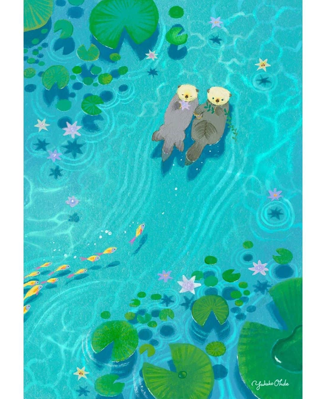 おおで ゆかこのインスタグラム：「🦦🦦」