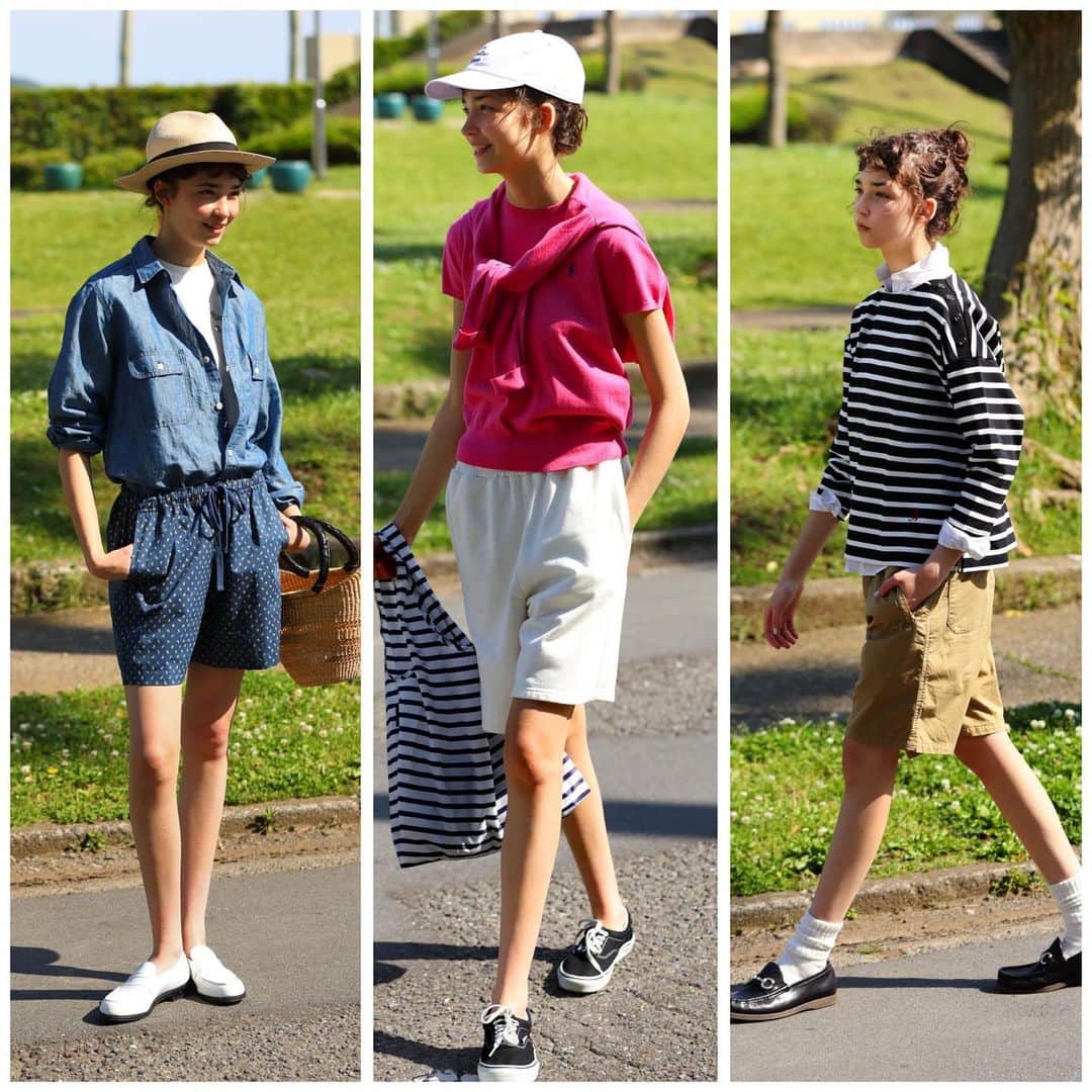 のインスタグラム：「. LET’S START SHORTS ショーツなくして夏は始まらない🩳  今年の夏も、もちろんショーツを履く予定。夏本番が近づくにつれて、ボトムは気負わずどんどん短く！ スウェットショーツやコットンショーツ、思い切った柄ショーツまで。 今年はどんなショートパンツを穿いてお洒落する？👀  モデル着用パンツ 左から #SLEEPYJONES #PHEENY #HOLLYWOODRANCHMARKET  from vol.91 ・・・・・・・・・・・・・・・・・・・・・・・・・・・  #cluel #クルーエル #cluelmagazine #クルーエル女子 #fashion #ootd #ファッション好き #ファッション雑誌 #おしゃれ #グッドガール #夏コーデ #ショートパンツ #ショートパンツコーデ #ボーダー #シャツコーデ #ニットコーデ #ピンクコーデ #スウェットパンツ #スニーカーコーデ #ボーイッシュ女子 #シンプルが好き  こちらのアカウントもフォローしてね！ @cluel_homme @navys_magazine」