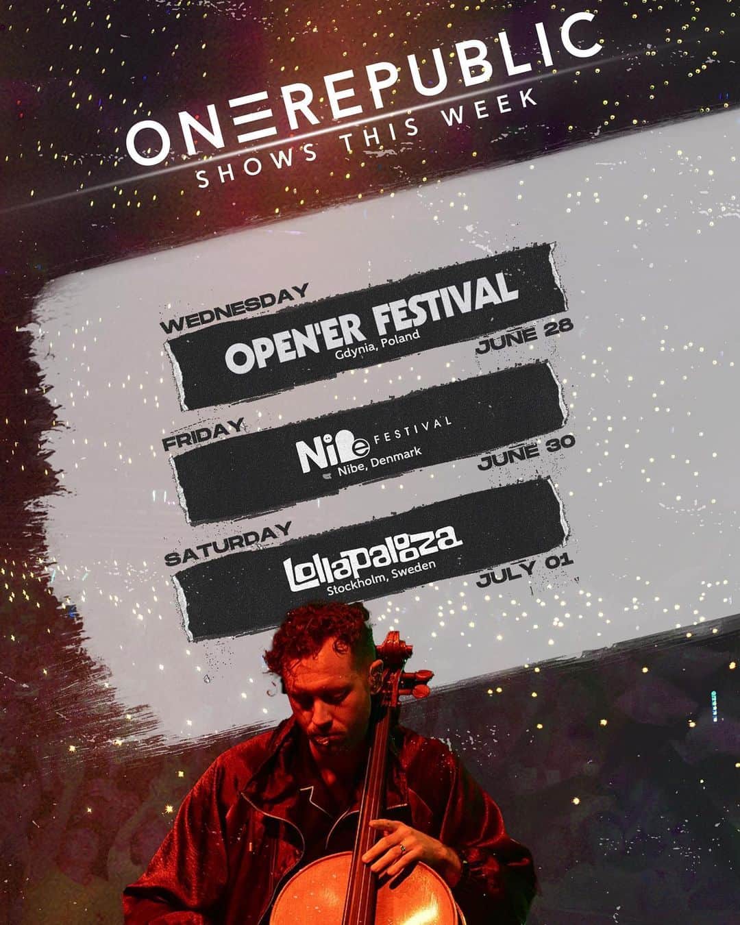 OneRepublicさんのインスタグラム写真 - (OneRepublicInstagram)「This week. Who we seeing?」6月28日 17時05分 - onerepublic