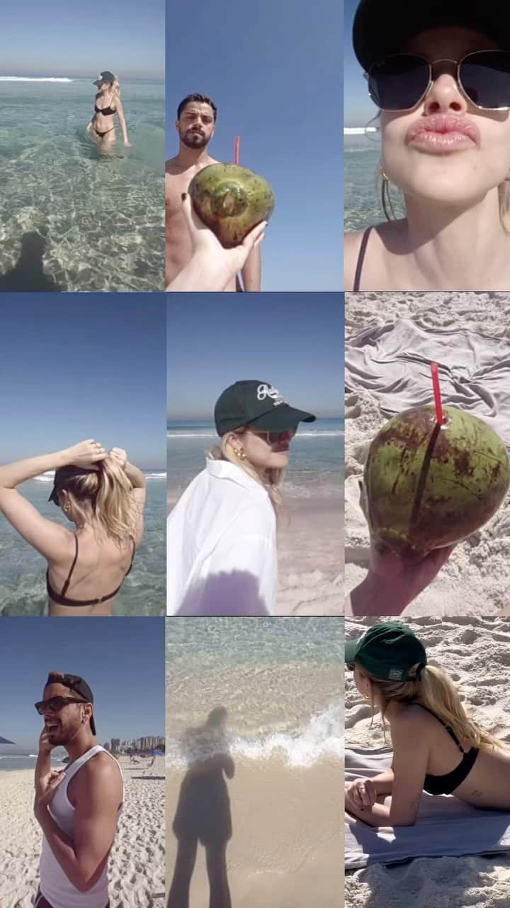 アガサ・モレイラのインスタグラム：「testando os vídeos da cybershot na praia ontem」