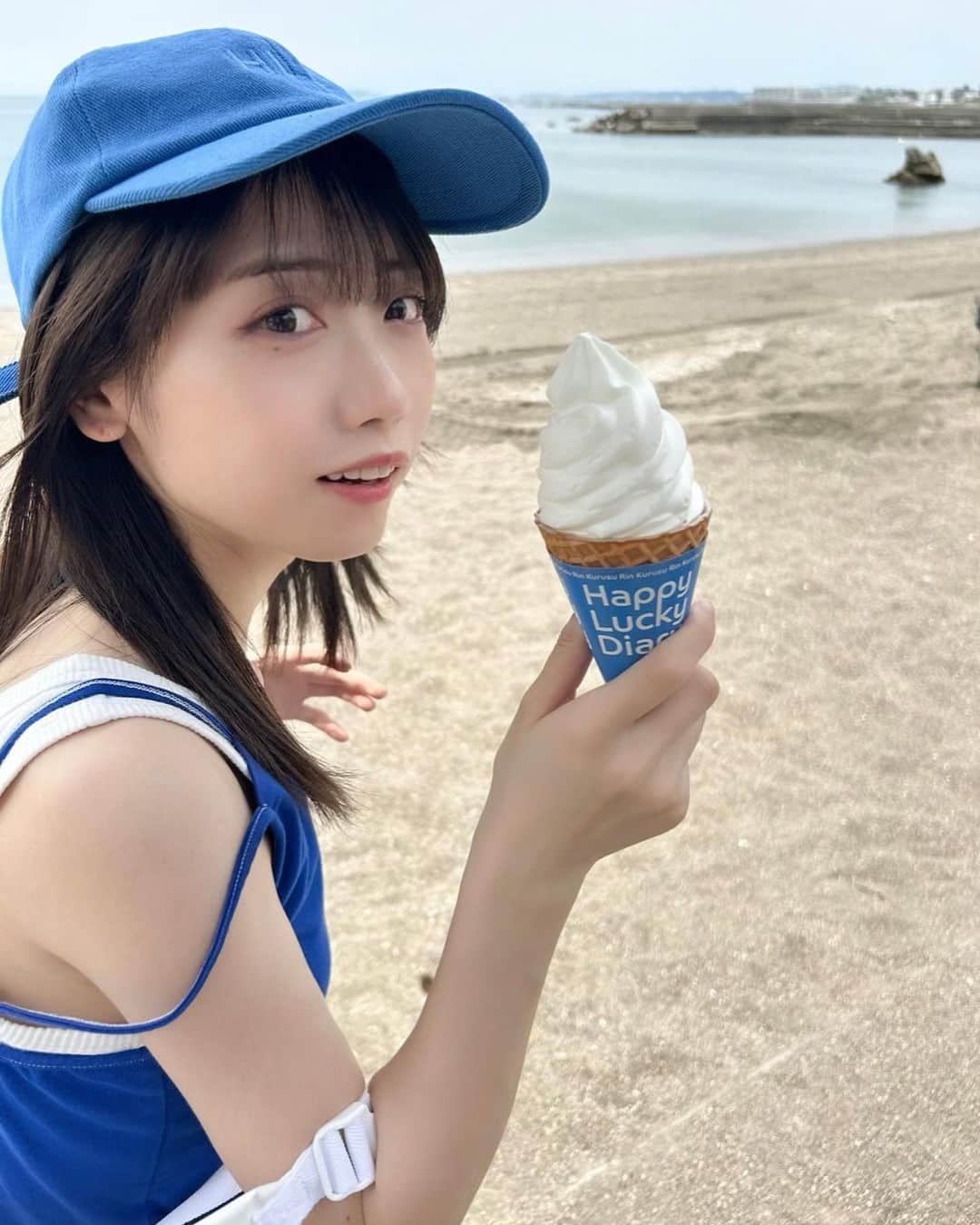 来栖りんのインスタグラム：「🍨新ビジュアルオフショット！」