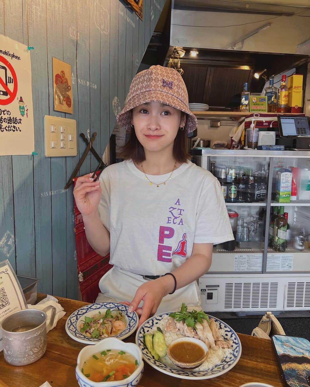 YUMIKO TANAHASHIのインスタグラム：「タイ料理好きだーーー🇹🇭🇹🇭🌿 😳→🤤→😗笑  #タイ料理 #だいたい白い春雨みたいのセットだよね #美味しいよね #サラダ的な？ #パクチー好き #lunch」
