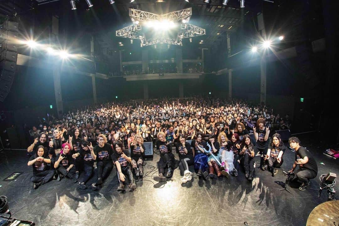 Marinaのインスタグラム：「I would like to thank everybody who came to PURE ROCK JAPAN LIVE 2023. I’m so happy to hear the audience screaming again now! I really enjoyed playing and watching all the other bands! I hope we can all do this together again soon!  #Aldious #摩天楼オペラ #unluckymorpheus #TearsOfTragedy」