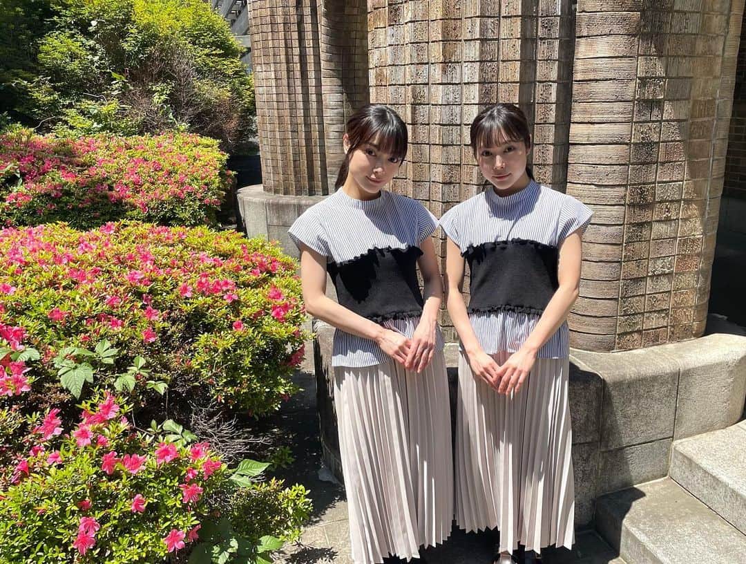 MIOのインスタグラム：「. 【出演情報】 6月29日(木)23:00〜 NHK『所さん!事件ですよ』 双子で出演いたします✨ ぜひご覧ください！ HPにも紹介していただいてます🌱 . . #NHK#所さん事件ですよ#双子#双子女優#MIOYAE」