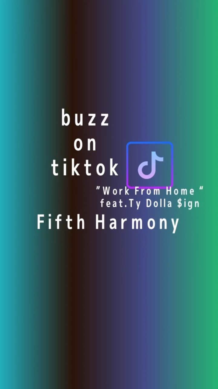 のインスタグラム：「ダンスチャレンジでまた、よく聴くようになった、ちょっと懐かしい曲👯‍♀️  Fifth Harmony “Work From Home feat.Ty Dolla $ign”  #tiktok #buzzon #洋楽 #洋楽好きな人と繋がりたい #洋楽和訳」