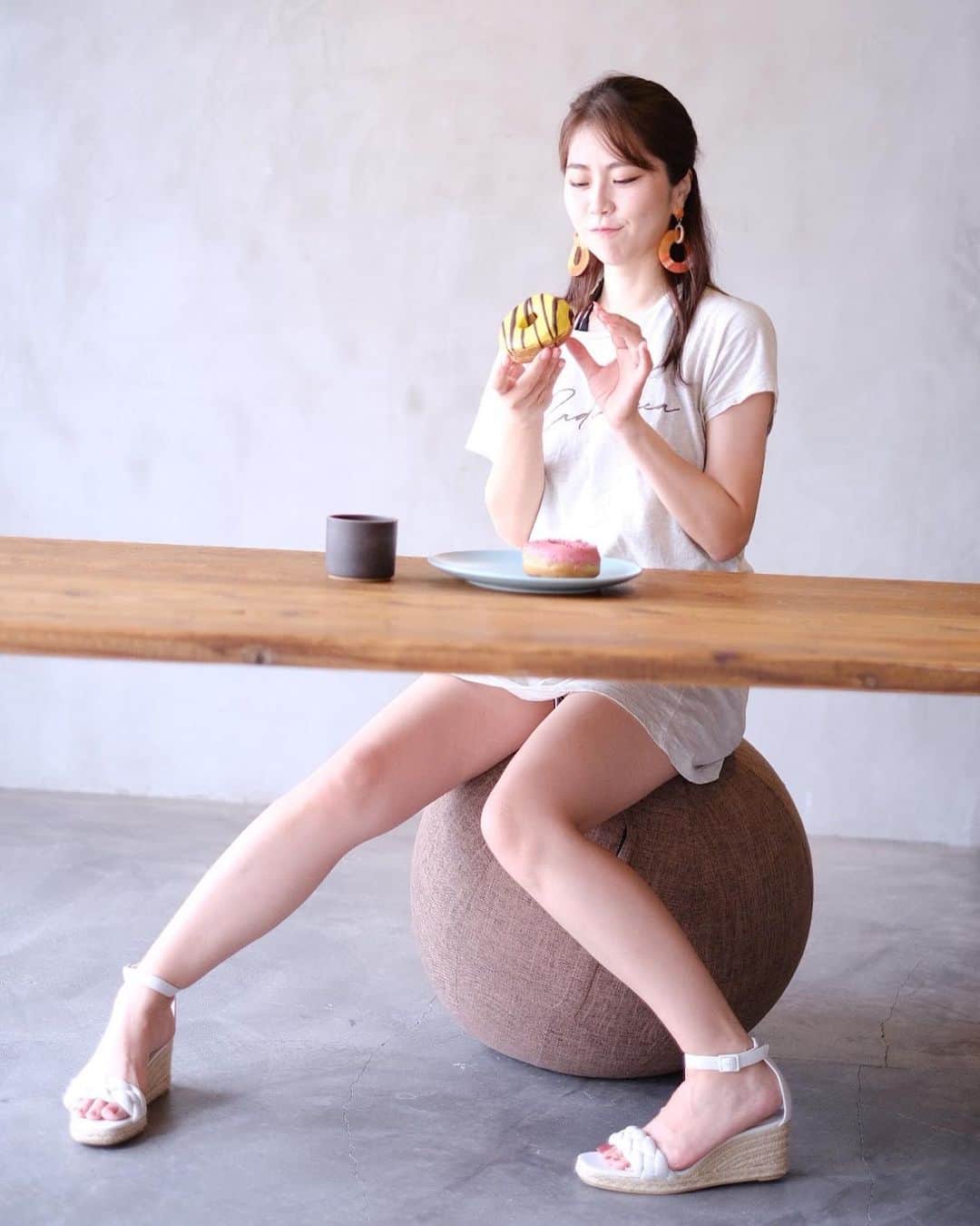 斎藤みどりのインスタグラム：「おやすみド〜ナツ🍩 . . 📷　@10.10.10pon  #スタバのドーナツ初めて食べた #美味しかった」