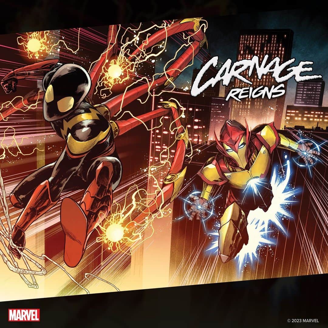 Marvel Entertainmentさんのインスタグラム写真 - (Marvel EntertainmentInstagram)「Iron Man and Miles Morales team up to take on Cletus Kasady in 'Carnage Reigns: Omega" #1, on sale now!」6月29日 5時00分 - marvel
