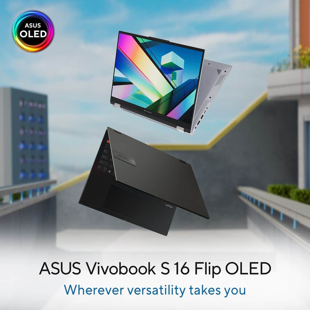 ASUSさんのインスタグラム写真 - (ASUSInstagram)「Explore all the possibilities with #ASUS #Vivobook S 16 Flip #OLED! ✨ Featuring a powerful 13th Gen Intel® Core™ H-series processor and stunning visuals on its 3.2K 120 Hz1 OLED NanoEdge touchscreen, this convertible laptop is all you need! 💻🙌」6月29日 1時00分 - asus