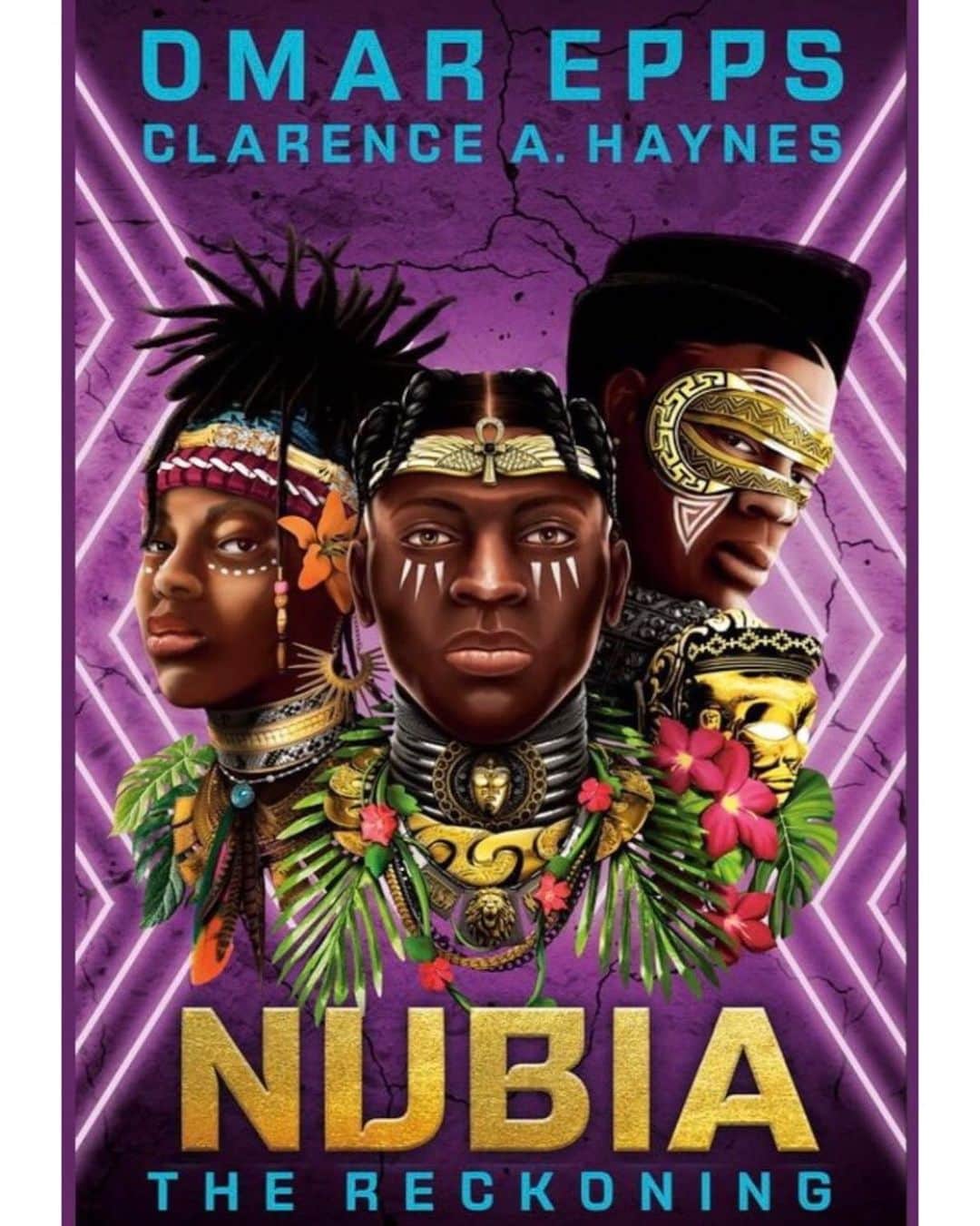オマー・エップスのインスタグラム：「The saga continues! Preorder #NubiaTheReckoning NOW everywhere books are sold!! It’s an epic sequel to #NubiaTheAwakening that’s necessary reading for peeps across the globe. Take this journey with me, I promise you’ll be more than satisfied! ✨⚡️✨  Link in the bio…  #NUBIATHERECKONING 🔥🔥🔥 #SupportBlackAuthors 📕📗📙 #TheFutureIsNow👁️👁️」