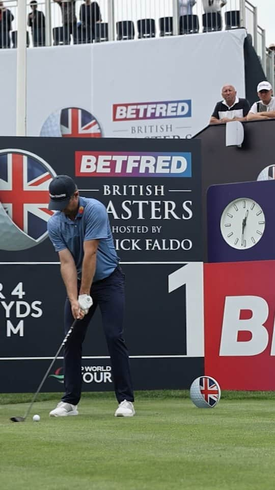 ジャスティン・ローズのインスタグラム：「Preparations complete @britishmasters   Tee time: 0830 Thursday and 1330 Friday - Looking forward to seeing you all out there!   Thank you for all your support today!   #betfredbritishmasters #thebelfry #DPWorldTour」