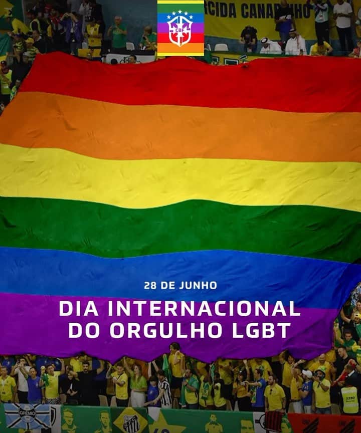 のインスタグラム：「🏳️‍🌈✊🏿  Neste dia 28 de julho, celebramos o Dia Internacional do Orgulho LGBT+.  Desejamos que nosso esporte seja cada vez mais inclusivo e respeitoso.  Essa luta tem que ser de todos.   Comemorem todas as formas de amor! ❤️」