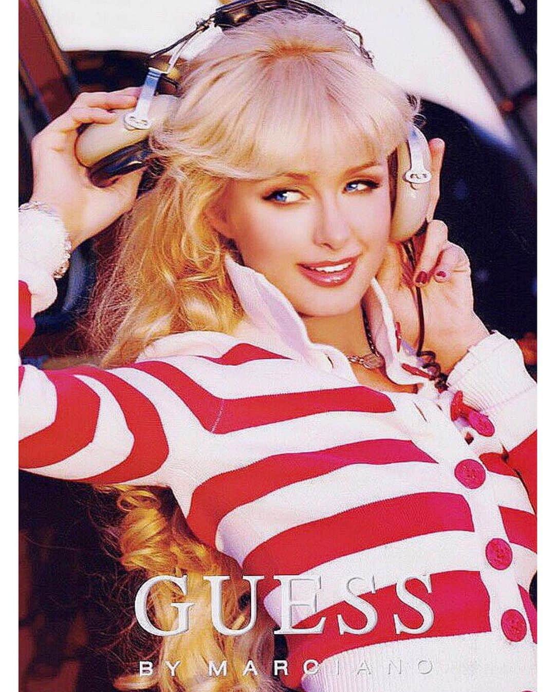 パリス・ヒルトンのインスタグラム：「Who else is ready for the hottest summer yet?! 💕 ☀️ #TBT to these iconic campaigns I shot for @Guess that’s giving #SummerOfSliving 🔥 💗 📸 @EllenVonUnwerth」