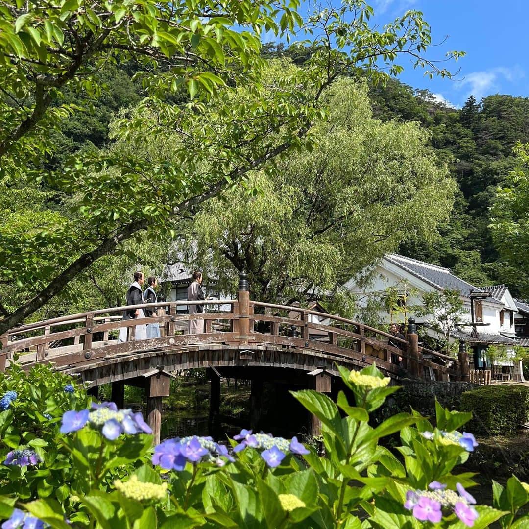 江戸ワンダーランド 日光江戸村のインスタグラム：「・ 美しい朝 | beautiful morning☀️ 梅雨をひと休み。Take a break from the rainy season. ・　 ・ #edo #edowonderland #nikko  #江戸人 #日光 #江戸時代 #江戸ワンダーランド日光江戸村」