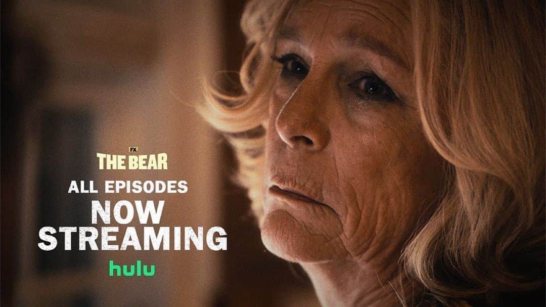 ジェニファー・グレイのインスタグラム：「check out my brilliant friend @jamieleecurtis’s 🔥💔performance in episode #6 “fishes” in the second season of the exquisite series  #thebearfx #whoareyouJLC? #mindofficiallyblown   • repost @jamieleecurtis "I make things beautiful for them.... no one makes things beautiful for me."」
