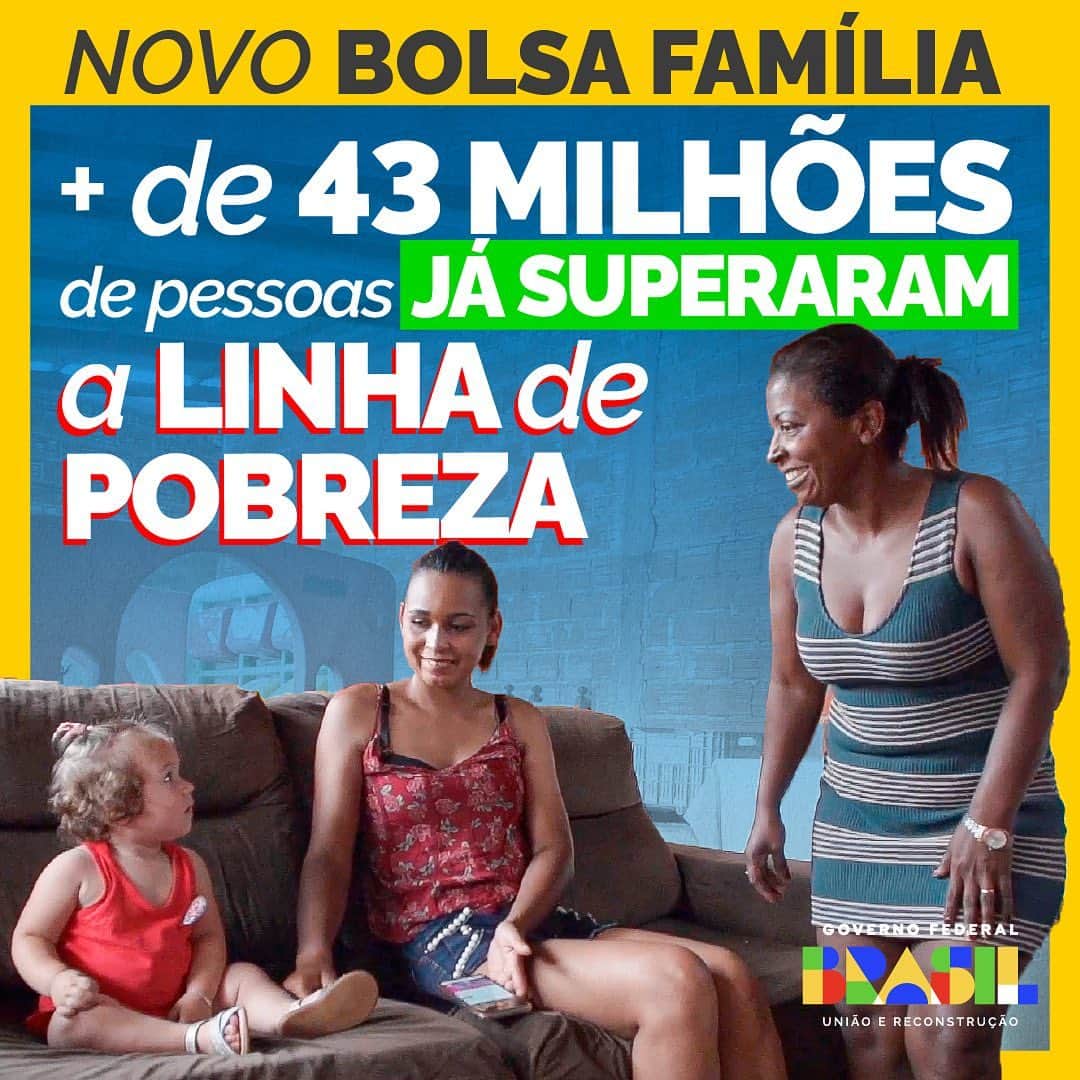 ジルマ・ルセフのインスタグラム：「Vai, Brasil! O novo Bolsa Família chegou com tudo. Além de ter o maior benefício médio da história, está trazendo mais dignidade e ajudando a combater a fome no país. Das 21,2 milhões de famílias cadastradas no programa, mais de 18 milhões deixaram de estar abaixo da linha da pobreza no Brasil, segundo dados do CadÚnico e da Folha do Programa Bolsa Família.  Combater a fome, reduzir desigualdades e fazer a economia girar. O Brasil tá no caminho certo!」
