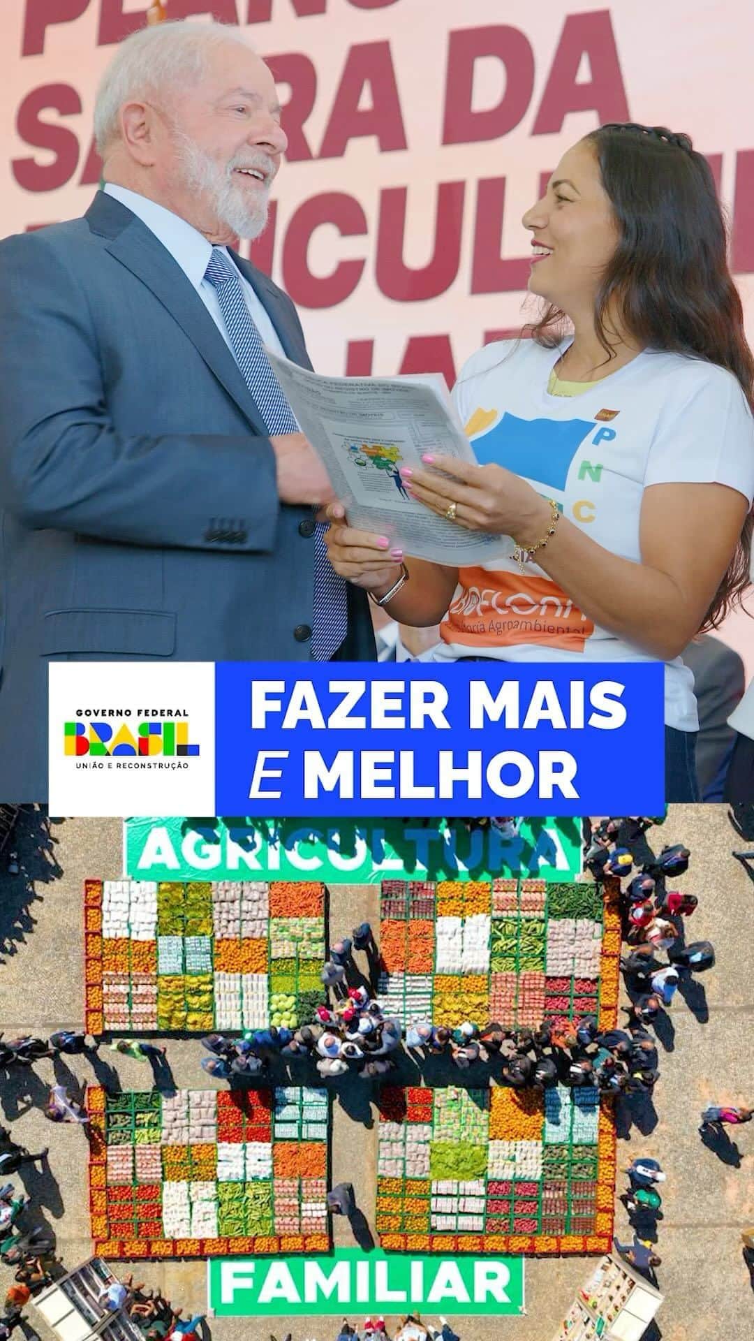 ジルマ・ルセフのインスタグラム：「Com a retomada do Plano Safra, vamos melhorar as condições de produção para os pequenos e médios agricultores. Nosso compromisso é fazer mais e melhor do que fizemos. E podem estar certos: não vai faltar comida na mesa de ninguém.   🎥 Audiovisual/PR」