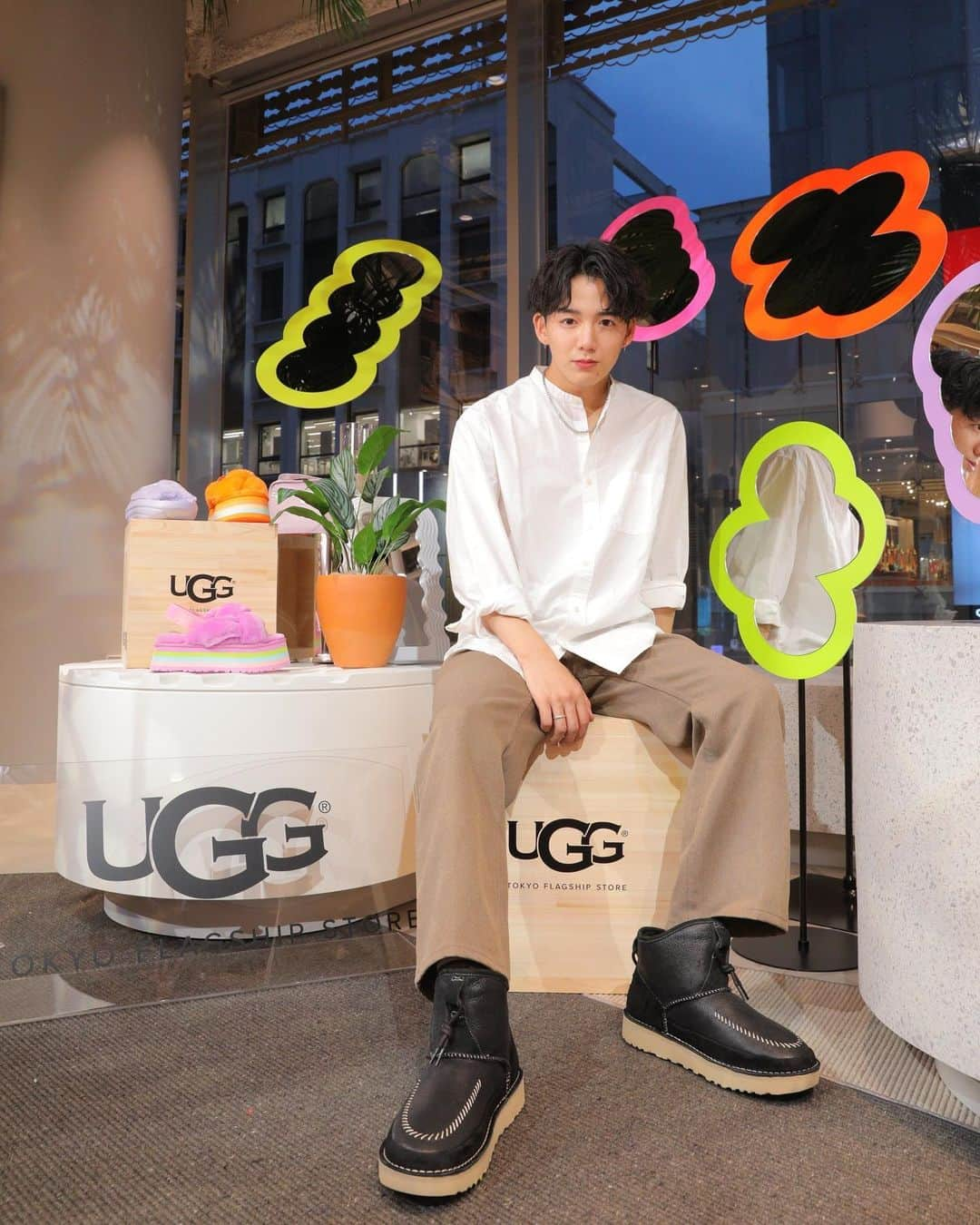 大木遥翔のインスタグラム：「UGG TOKYO FLAGSHIP STORE PRE OPENING EVENT  @uggjapan  #ugg原宿」