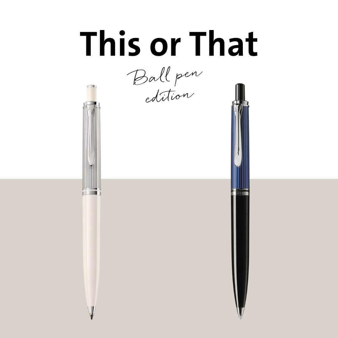 ペリカンさんのインスタグラム写真 (ペリカンInstagram)「Black Blue or SilverWhite ball pen