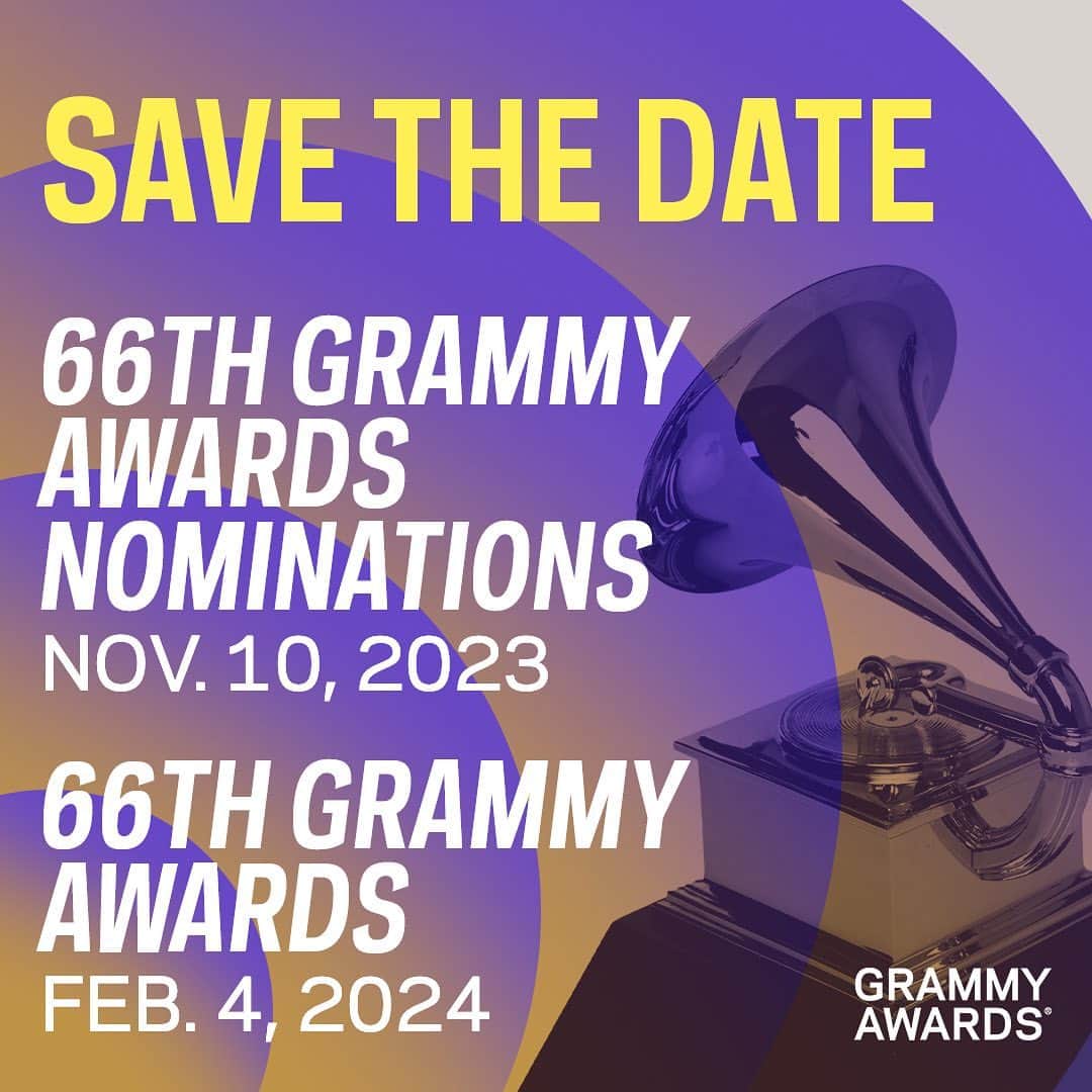 The GRAMMYsさんのインスタグラム写真 - (The GRAMMYsInstagram)「🎶 We can hear the music already, can you?  📅 Mark your calendars because the 66th #GRAMMYs nominees will be revealed on Nov. 10th, 2023 ahead of the Music’s Biggest Night’s return on Feb. 4th, 2024, which will air LIVE on @CBStv from @Cryptocomarena.   ✨ See more about the 66th GRAMMYs nominations and show announcement at the link in our bio.  Which category are you most excited to see the nominations for? ⤵️」6月29日 23時03分 - recordingacademy