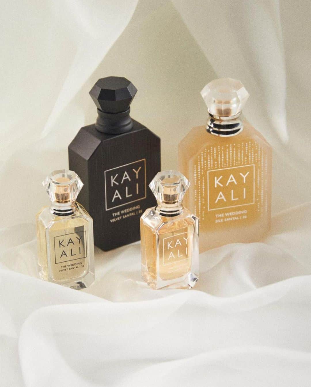 Huda Kattanさんのインスタグラム写真 - (Huda KattanInstagram)「Repost @kayali The Wedding Collection is finally live! 😍 These juices are a love letter from @monakattan and @hassanelamin, to you, and we're so excited that you can finally get your hands on them 💎✨  You can shop the limited edition The Wedding Silk Santal | 36 and The Wedding Velvet Santal | 35 in all 3 sizes (50ml, 10ml Deluxe Mini and 1.5ml samples) now from @hudabeautyshop 🫶   P.S., For our NA friends, we also have limited quantities of both gems available to shop online at @sephora 🤍 For our friends in London, you can find The Wedding in-store at @harrods for a limited time! Grab them before it's too late! ✨  #Kayali  #Kayalithewedding #MonaKattan  @monakattan @hassanelamin @firmenichfine」6月29日 16時23分 - hudabeauty