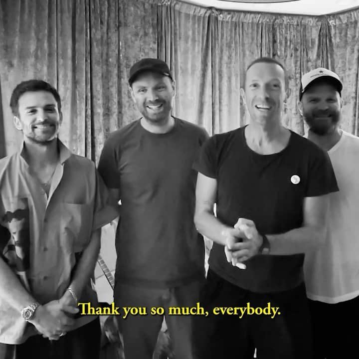 Coldplayのインスタグラム：「Final show of the Asia / Perth 2023-24 run: BANGKOK - Feb 4, 2024. On sale tomorrow (Friday) at 10AM local time.⚡️  #coldplay #musicofthespheresworldtour」
