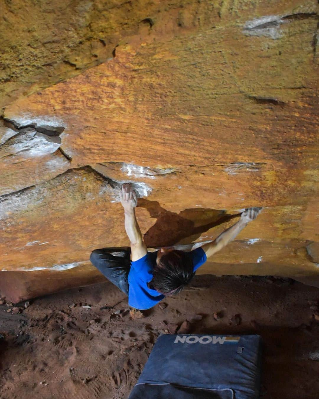 野村真一郎さんのインスタグラム写真 - (野村真一郎Instagram)「Bloody Mary 8b+/V14✅ FA by @dawoods89   #Rocklands 🇿🇦  First greeting to the cave i’ve been longing for. I sent one of my target of this tour, “Bloody Mary 8b+” yesterday. I received sooo strong impression from first half of section of this line like i was losing my confidence even on halfway checking the beta. When I tried some section anyway, I felt somehow right and i could send it. In the section of Left hand dyno to the 4th hold I couldn’t reach 3rd hold with keeping toe hooking, so my beta is matching on the 2nd hold and —-just launch.  I was so relieved that i sent it with this beta. There are so many harder moves for short reach in foreign countries, honestly I’m really happy at every moment when I overcome the reach problem, cus it’s so satisfying like “reach? what’s that?”. ＿＿＿＿＿＿＿＿＿＿＿＿＿＿＿＿＿＿＿＿＿＿＿＿＿＿＿＿＿＿  憧れのケイブに遂に初対面。 まずは昨日お目当てだったBloody mary(5段)が登れた。 前半のホールド感とムーブが結構強烈で、バラシの段階では割と自信無くなってくる程だったけど、バラシでなんとなくポジションが分かったから気合いで繋げてみたら、1発で上手くハマってそのまま登れた。 四手目の左手の片手ダイノセクションは、トウした状態だと三手目が届かなくて、二手目をマッチしてとりあえずぶっ飛ぶ。で、解決出来たからまじで良かった。 正直、海外に来るとリーチで厳しいムーブも頻繁に出てくるから、それを乗り越える度に嬉しくて、してやった感あって、快感で、最高に気持ちいい。  📸: @o__takum122   @rokdo_team @unparallelup @rockmasterhq_caravan @monturajapan @montura_official @frictionlabs @project_daihold @clover_resole @hamasakichiryoin0929」6月29日 19時06分 - nomura_shinichiro