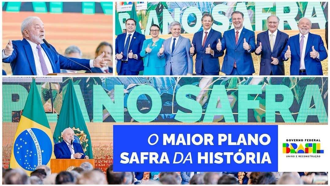 ジルマ・ルセフのインスタグラム：「O Plano Safra foi retomado pelo @governodobrasil para contemplar o pequeno, o médio e o grande produtor rural. Agora, tem mais incentivo para a economia, para o desenvolvimento e para acabar com a fome e as desigualdades. O Brasil será exportador de sustentabilidade e exemplo de combate à pobreza.     🎥 Audiovisual/PR」
