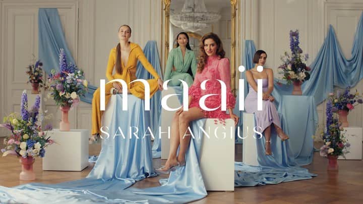 Sarah Angiusのインスタグラム：「I’m bursting with excitement as I proudly introduce to you @maaiihair , a hair care brand that I’ve been working on for the past 2 years! Happy tears!!  Get ready to fall in love with your hair all over again✨  I’m beyond thrilled to finally reveal this labor of love that celebrates beauty and versatility of your precious locks!   Throughout the development of Maaii, I held each and every one of you in my thoughts, incorporating your hair ideas, concerns, questions, and tips throughout the years. I couldn’t have done this without you! Thank you from the bottom of my heart and get ready to experience hair care like never before!  #maaiihair   Also a huge thank you to the team who made Maaii dream campaign come true! Director: @arjenschotel & the entire crew Art Director: @robin_bruinsma_  Producer: @liekeclaassen  Flowers on set: @de.duinroos  Hair stylist: @wiardi.koopmeiners  Makeup Artist: @danifuerza  Models: @juliettekoole @mado_kary @nikkiolyve」