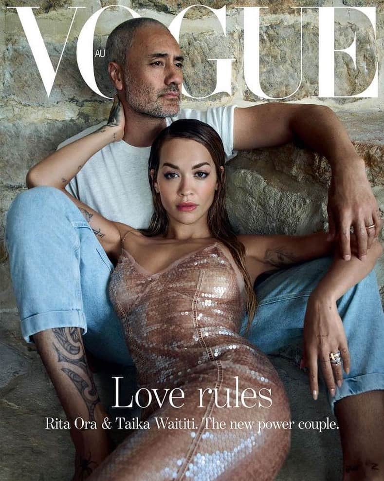 Fendiのインスタグラム：「@ritaora and @taikawaititi wore #Fendi on the cover of @vogueaustralia.  Photography: @robbiefimmano  Words: @jessicalmontague   Styling: @christinecentenera and @kaila.matthews  Hair:@sophierobertshair  Makeup: @lochiestonehouse  Nails: @jadephamofficial @celesteg.makeup  Set Design: @anothersophie  Talent Direction: @rikki_keene  Production: @charlottemelissarose @jadecarp  Special thanks to @justinhemmes」