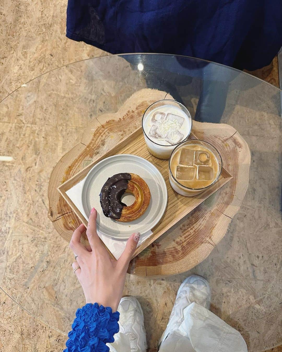 のインスタグラム：「ドーナツみたいなパンみたいなん😋」