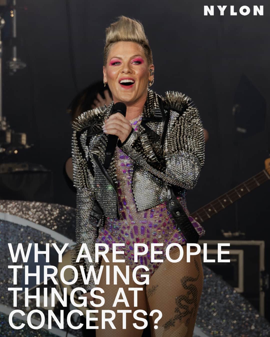 Nylon Magazineさんのインスタグラム写真 - (Nylon MagazineInstagram)「What's uh... going on at concerts? First, #Pink’s most recent live shows, which have spurred headlines about fans passing the singer their dead mom’s ashes and, most recently, a wheel of cheese—brie, to be exact. Now #BebeRexha, who was hit in the face by a flying cell phone. Concerts used to be fun! People used to enjoy things! Link in bio for a rundown of everything that's been in the concert air (both literally and figuratively) as of late.  [Getty]」6月30日 8時55分 - nylonmag